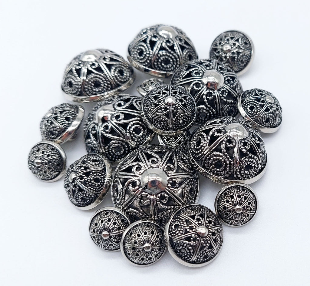 Silver Clothing Buttons