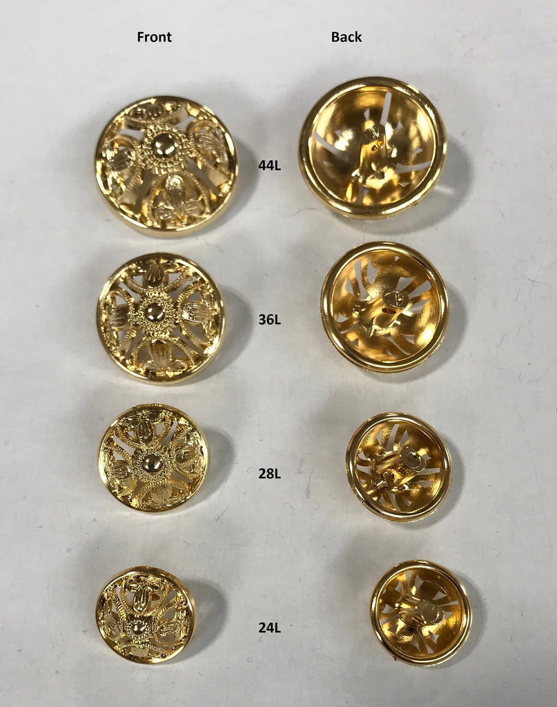 City of London Blazer Buttons, Gilt / Gold Plated Blazer Buttons
